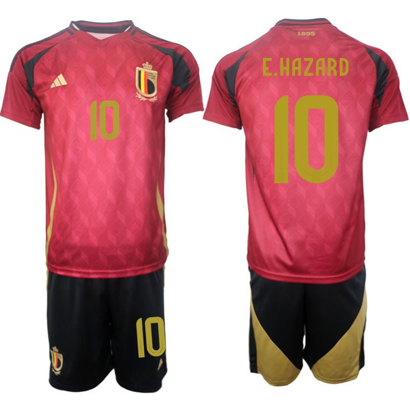 Men 2024-2025 Season Belgium home red #10 Soccer Jersey